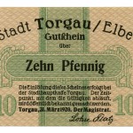 Torgauer Notgeld 1920 10 Pfennig Vorderseite