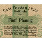 Torgauer Notgeld 1920 5 Pfennig Vorderseite