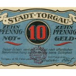 Torgauer Notgeld 1921 10 Pfennig Dachdecker-Verbandstag Vorderseite