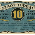 Torgauer Notgeld 1921 10 Pfennig Variante 1 Vorderseite