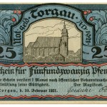 Torgauer Notgeld 1921 25 Pfennig Variante 3 Vorderseite