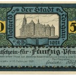 Torgauer Notgeld 1921 50 Pfennig Variante 1 Vorderseite