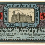 Torgauer Notgeld 1921 50 Pfennig Variante 3 Vorderseite